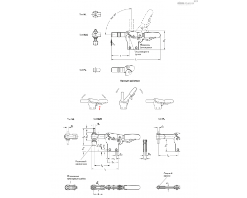 Прижим GN 820.4-130-NL ELESA+GANTER
