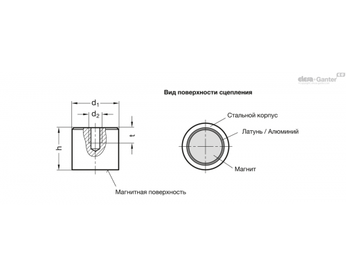 Магнит GN 52.3-AN-35-ZB ELESA+GANTER
