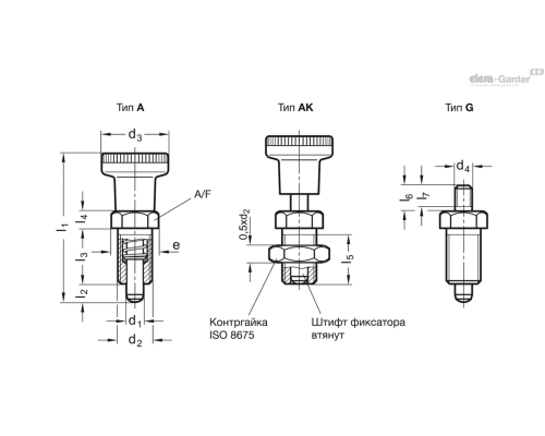 Штифт стопорный GN 617-10-GK-NI ELESA+GANTER Штифт стопорный GN 617-10-GK-NI ELESA+GANTER