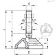 Регулируемая опора LV.A-60-14-SST-M8x43-ESD-C (323121-ESD) ELESA+GANTER