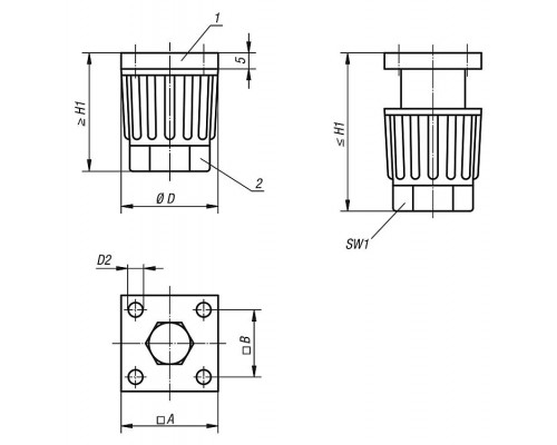 Опора K0433.3004 Kipp
