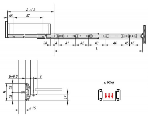 Направляющие K1579.0600 Kipp