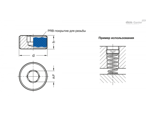 Заглушающая пробка GN 252-M16x1,5-A ELESA+GANTER