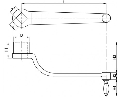 Рукоятка DK10014X14 EMES