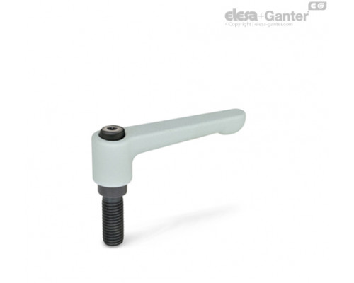 Плоская регулируемая ручка рычажного типа GN 302-30-M5-32-SR ELESA+GANTER
