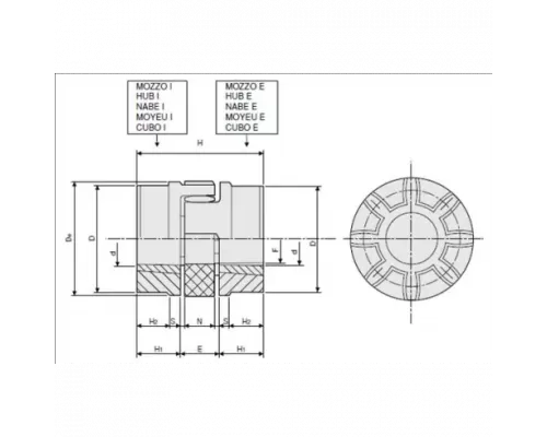 Полумуфта под втулку 1108 GTI2838 Sati
