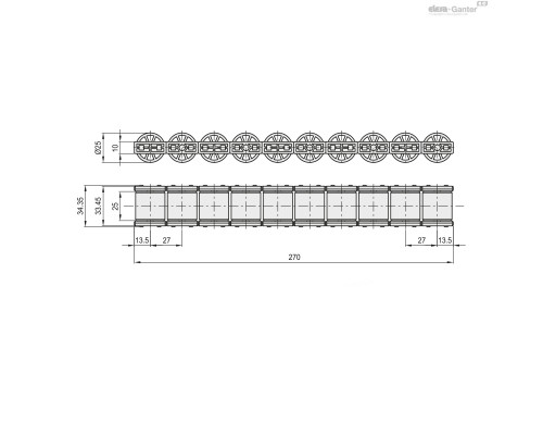 Роликовый элемент RLT-U-PA (429806) ELESA+GANTER