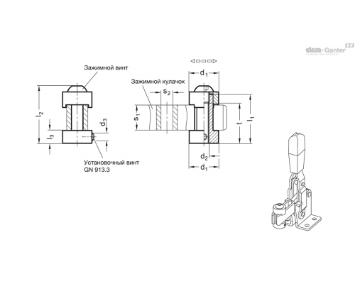 Держатель для винтов GN 801-26-M10 ELESA+GANTER