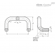 П-образная ручка GN 426.4-AL-20-200-SW ELESA+GANTER