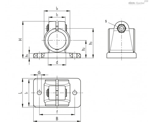 Зажим TCC-TB-30-C9 (600241-C9) ELESA+GANTER