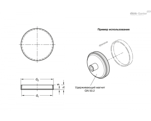 Колпачок GN 70.2-NBR-16-SW ELESA+GANTER