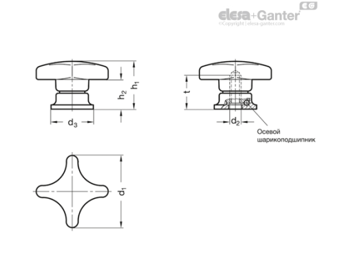 Ручка GN 6335.9-50-M8 ELESA+GANTER