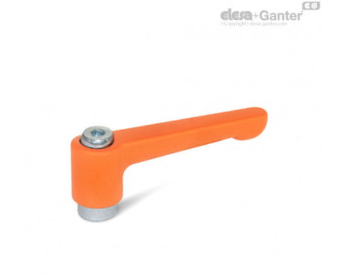 Плоская регулируемая ручка рычажного типа GN 302.2-22-M3-OS ELESA+GANTER