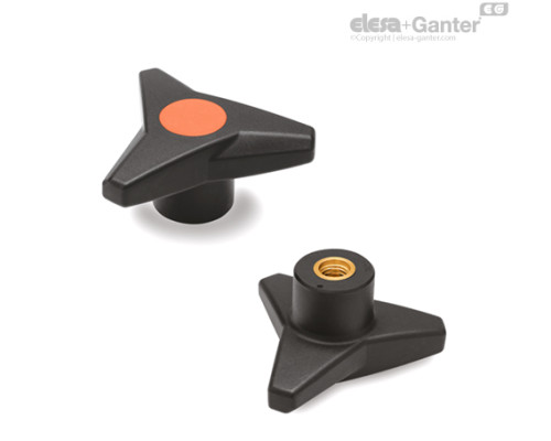 Трёхлепестковая ручка VB.839/63 B-M10-C2 (64636-C2) ELESA+GANTER