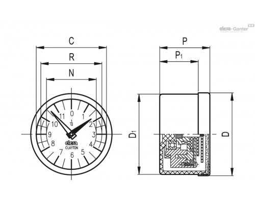 Индикатор GA11-0016-D (CE.70041) ELESA+GANTER