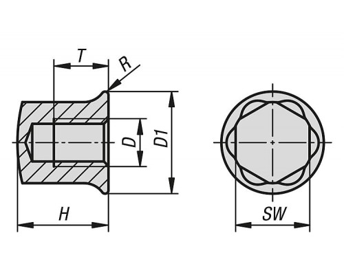 Гайки K1493.12 Kipp