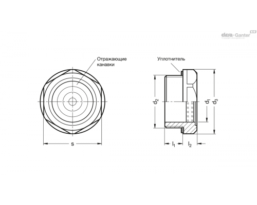 Стекло указателя GN 7440-11-M16x1.5-A-2 ELESA+GANTER
