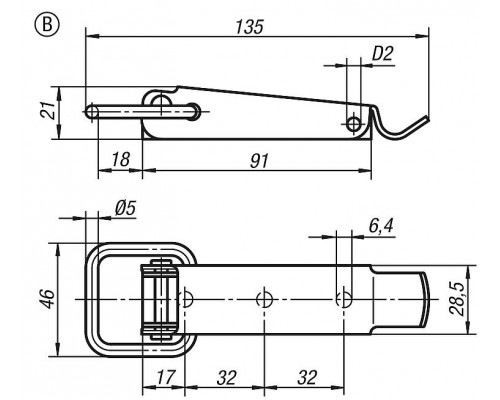 Защелка K0045.2641351 Kipp