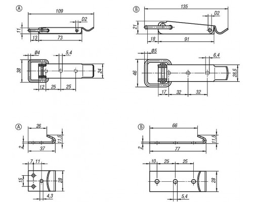 Защелка K0045.2641351 Kipp