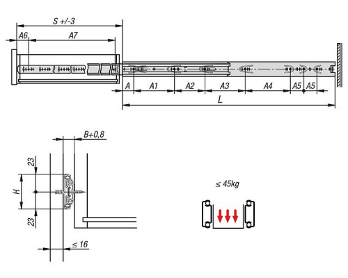 Направляющие K1577.0600 Kipp