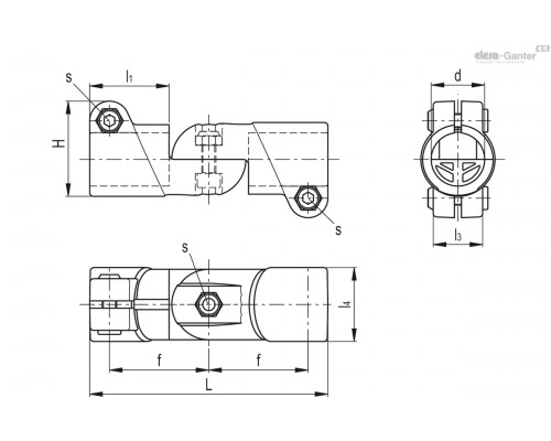 Зажим TCC-AP-AP-18-T-C33 (600701-C33) ELESA+GANTER