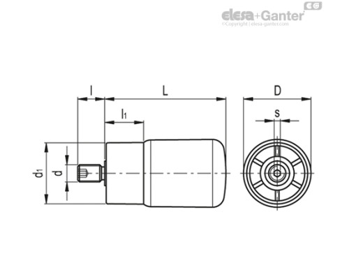 Вращающаяся ручка I.631/65+x-M10 (122622) ELESA+GANTER