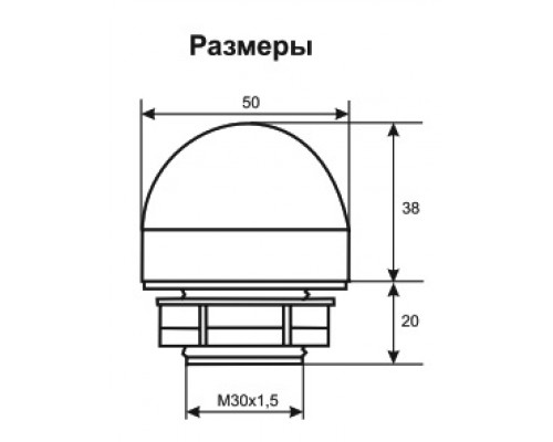 Проблесковый маячок INNOCONT SL82B-50-024-RYG