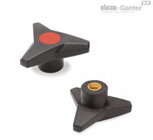 Трёхлепестковая ручка VB.839/100 B-M12-SOFT-C6 (64875-C6) ELESA+GANTER