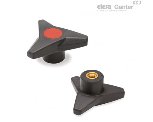 Трёхлепестковая ручка VB.839/63 B-M10-SOFT-C6 (64806-C6) ELESA+GANTER