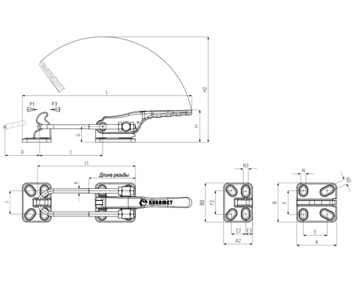 Защелка 341-4-S-L Kukamet