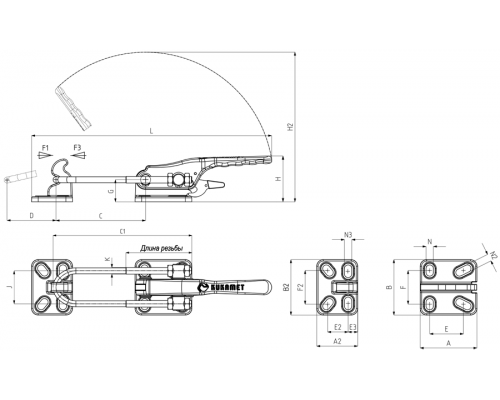 Защелка 341-4-S-L Kukamet
