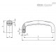 Мостовидная ручка M.343/150 B-M6-SOFT-C24 (38621) ELESA+GANTER