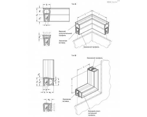 Профиль GN 2181-EPDM-13-D-400 ELESA+GANTER