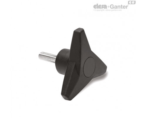 Трёхлепестковая ручка VB.839/80 p-M10x30-SOFT-C9 (64866-C9) ELESA+GANTER