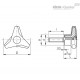 Трёхлепестковая ручка VB.839/63 p-M8x25-SOFT-C2 (64822-C2) ELESA+GANTER