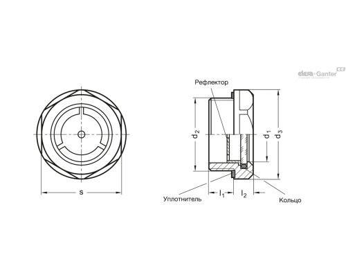 Смотровое стекло GN 743-14-M20x1,5-A ELESA+GANTER
