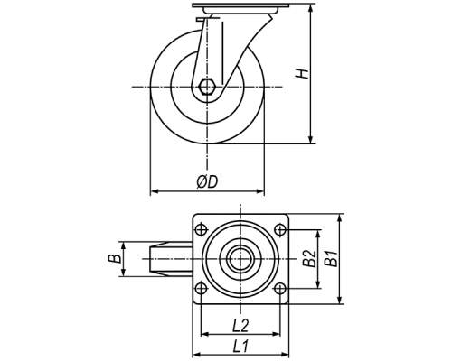 Колеса ER01SBRG200X32 EMES