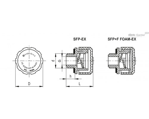 Крышка сапуна SFP.30-3/8-EX (53841-R-EX) ELESA+GANTER