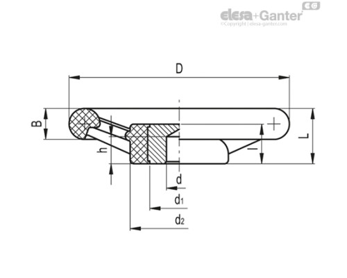 Маховик со спицами VRU.200 (80201) ELESA+GANTER Маховик со спицами VRU.200 (80201) ELESA+GANTER