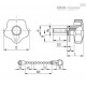 Лепестковая поворотная ручка VCT.40 p-M8x25-LP-C9 (69613-C9) ELESA+GANTER