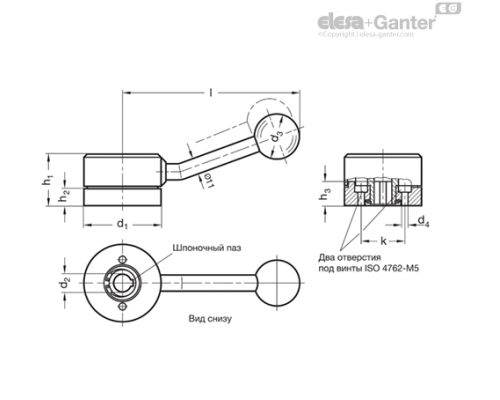 Ручка GN 215-54-K12-A ELESA+GANTER