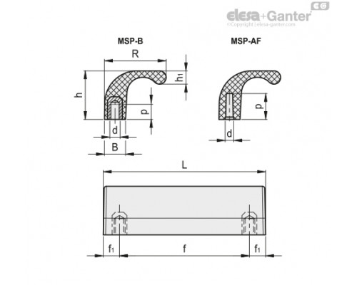 Ручка с устройством безопасности MSP.100-AF 4.8 (43965) ELESA+GANTER