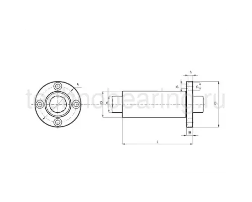 Линейный шариковый подшипник NBS (ISB) KBFL 12 PP