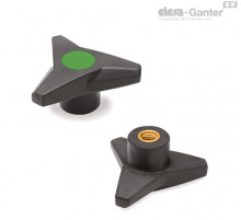 Трёхлепестковая ручка VB.839/80 B-M10-SOFT-C17 (64845-C17) ELESA+GANTER