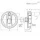 Маховик с откидной ручкой GN 924.7-125-B12-R-SW ELESA+GANTER
