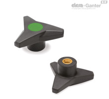 Трёхлепестковая ручка VB.839/100 B-M12-SOFT-C17 (64875-C17) ELESA+GANTER