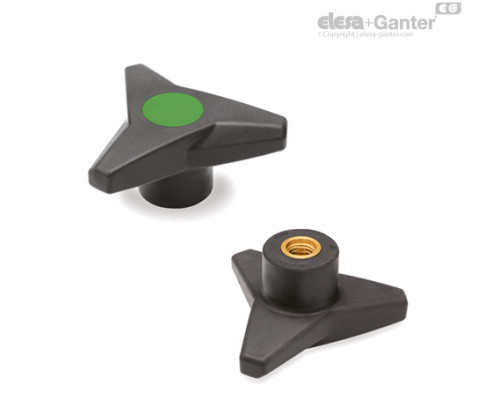 Трёхлепестковая ручка VB.839/80 B-M10-SOFT-C17 (64845-C17) ELESA+GANTER