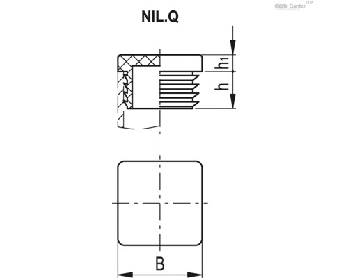 Заглушка NIL.Q-10-C9 (435210-C9) ELESA+GANTER
