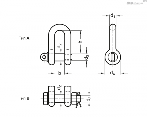 Хомут GN 584-6-A ELESA+GANTER