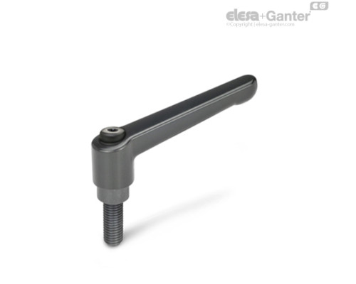 Регулируемая ручка рычажного типа GN 300-92-M16-50-SZ ELESA+GANTER Регулируемая ручка рычажного типа GN 300-92-M16-50-SZ ELESA+GANTER